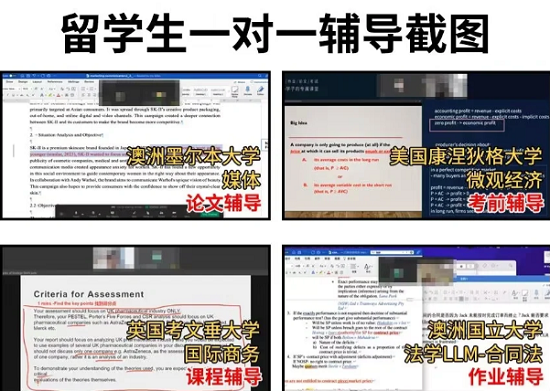 留學(xué)生課業(yè)輔導(dǎo)案例